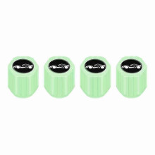 (As show, One size) 4pcs Fluorescent Car Wheel Plugs Tire Valve Plug Universal Luminous Motorcycles Trucks Bikes Automobiles Valve Stem Nozzle Caps