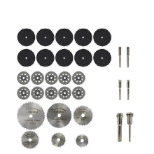 32pcs Diamond Cutting Discs Metal Saw Blade Set Hss Mini Circular Saw Blade for Dremel Rotary Tools Resin Cut-off Wheels Diamond