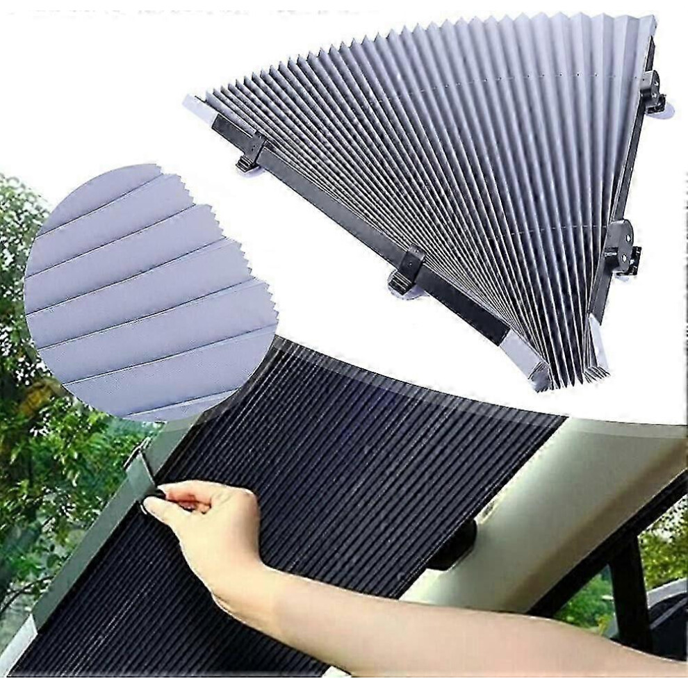(70Cm, One Size) Retractable Car Front Windshield Sunshade With Thermal Insulation 4633127136985