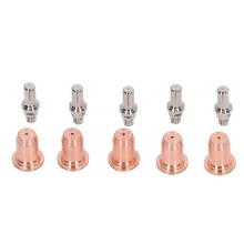 (As show, One size) 10Pcs Electrode Nozzle Copper Plasma Cutter Consumables for PT60 Plasma Cutting Torch