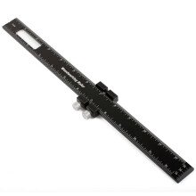 (As show, One size) Woodworking Ruler Precision Pocket Rule - 12 Inch Metal Slide Stop Marking Ruler Metric Inch Measuring Wood Working Scribing Rulers Measure Tools - En