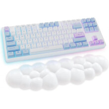 Cloud Keyboard Wrist Rest, Soft Leather Memory Foam Wrist Support/Cushion for Easy Typing and Pain Relief, Ergonomic Anti-Slip Computer Palm Rest for