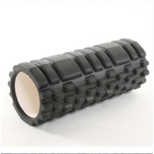 (black) Massage Grid Foam Roller Pilates Muscle Physio Leg Back Yoga