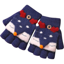 (As show, One size) Toddler Gloves Cartoon Flip Winter Kids With Mitten Gloves For Girls Knit Top Yrs The Human