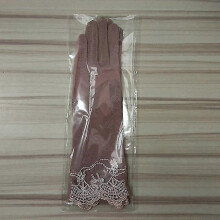 (02B Dark Pink) Summer Women Uv Sunscreen Short Sun Gloves, Ice Silk Lace, Driving Of Thin