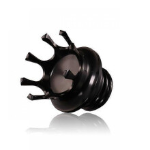 (Black) Motorcycle Fuel Gas Tank Cap Crown Style Oil Cover Suitable for Harley XL883 1200 X48 72 Dyna Bob 250
