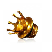 (Dark gold) Motorcycle Fuel Gas Tank Cap Crown Style Oil Cover Suitable for Harley XL883 1200 X48 72 Dyna Bob 250