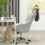 Homcom HOMCOM Vanity Chair for Desk, with Height Adjustable, Wheels, Grey 7