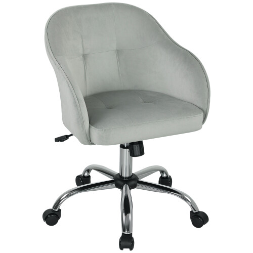 Homcom HOMCOM Vanity Chair for Desk, with Height Adjustable, Wheels, Grey 1