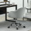 Homcom HOMCOM Vanity Chair for Desk, with Height Adjustable, Wheels, Grey 8
