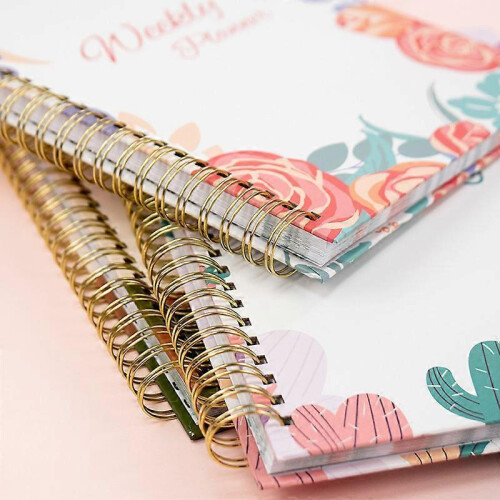 Pack of 2 Weekly plan schedule book A5 notepad daily plan coil notebook 1