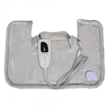 (Light Gray) Heating Pad for Neck and Shoulder Pain Relief with Auto Shut Off and Moist Heating Option