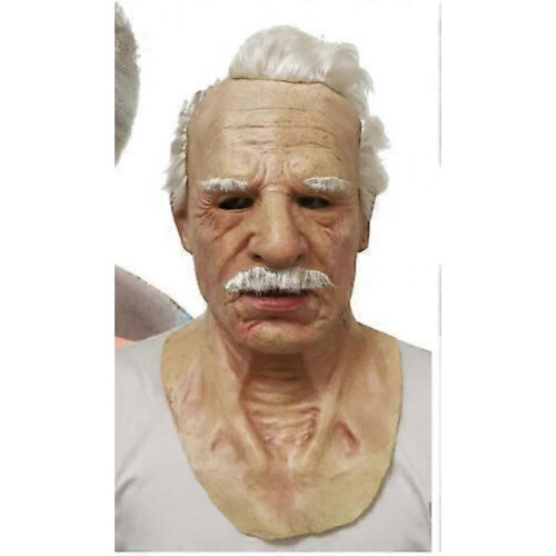 Old Man Mask - Realistic Halloween Latex Human Wrinkle Face Mask Type 2