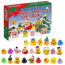 Xmas 24 Days Christmas Advent Calendar Countdown Calendar with Rubber Ducks for Kids Children Teens Friends Xmas
