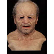 Old Man Mask - Realistic Halloween Latex Human Wrinkle Face Mask Type 12