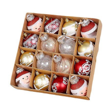 16Pcs Christmas Tree Ball Assorted Ornaments Pendants, 2.4 Christmas Shatterproof Shine Ball Decoration for Christmas Tree Holiday Party Indoor Outdoo