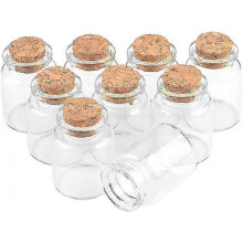 36pcs 15ml Empty Clear Small Glass Bottles Message Bottles Wishing Bottles Jar with Corks for Home Wedding Party Craft Favors Decoration