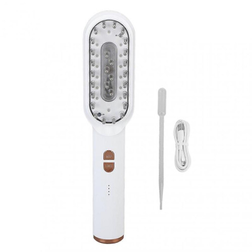 Electric Scalp Applicator Comb Red Lighting Vibration Microcurrent Hair Growth Massage Comb
