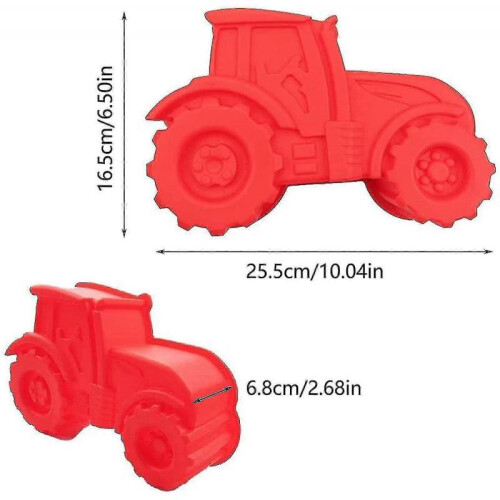 Silicone Tractor for Cakes Red Cake Mold Baking Silicone Baking Mold Box Mold 2