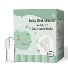 120pcs Baby Toothbrush, Oral Cleaner, Dispo-sable Gauze Infan-t Toothbrush Clean Mouth