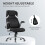 Vinsetto (Black) Vinsetto Fabric Office Desk Chair w/ Adjustable Height Tilt Function 4