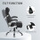Vinsetto (Black) Vinsetto Fabric Office Desk Chair w/ Adjustable Height Tilt Function 5