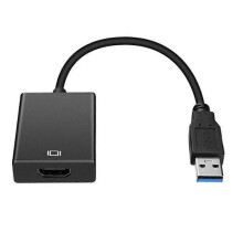 (Black) USB to HDMI Adapter, USB 3.0 / 2.0 to HDMI 1080P Full HD Video Audio Multi Monitor Converter