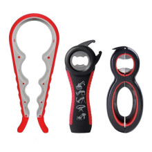 Bottle Can and Jar Grip Opener, Multi Function 4-in-1, 5-in-1 and 6-in-1 Kitchen Tools Set, Anti Slip Lid Seal Remover