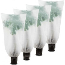 Plant Covers Freeze Protection- 59"  34" Winter Drawstring Bags Shrub Cover Tree Frost Blankets for Outdoor Plants 4 Pack