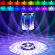 Crystal Lamp,16 Color Changing RGB Touch Lamp,Rechargeable Diamond Table Lamp for Bedroom Living Room,Party Dinner Decor Creative Lights