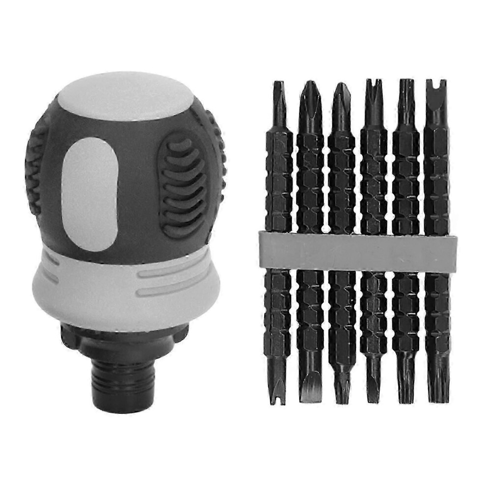 (As show, One size) 12 in 1 Ratchet Screwdriver Multifunctional Self Locking Driver with Double End Drill Bits-image-OPC-PHKKS9K-NEW