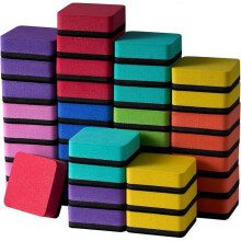 8 Color Dry Erase Erasers, 40 Pack Magnetic Whiteboard Dry Erasers Chalkboard Cleaner Wiper for Kids and Classroom Teacher Supplies Home and Office