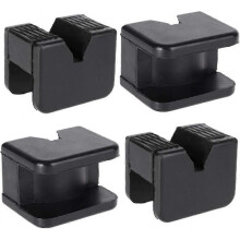 4 Pack Jack Rubber Pad Adapter for Jack Stand Universal Rubber Slotted Frame Rail Pinch welds Protector 2 Types Floor Jack Pad Adapter