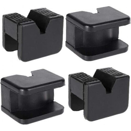 4 Pack Jack Rubber Pad Adapter for Jack Stand Universal Rubber Slotted Frame Rail Pinch welds Protector 2 Types Floor Jack Pad Adapter