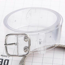Womens Pin Buckle Transparent Wide Belts Invisible Clear Waistband