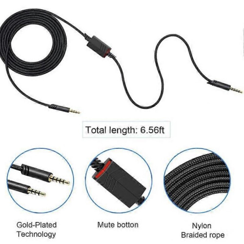 Replacement Headset Cable, for Astro A10/a40 Gaming Headsets 2 Meters 1