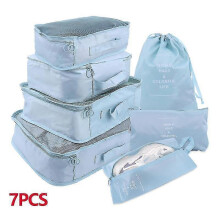 7 Pieces Set Travel Organizer Storage Bags Suitcase Packing Set Storage Cases Portable Luggage Organizer Clothe Shoe