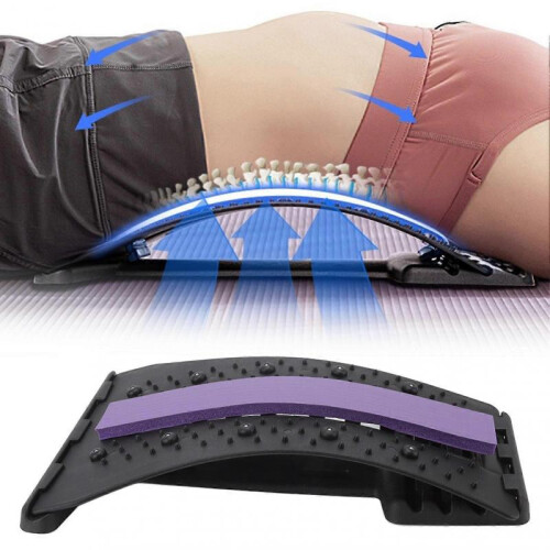 Back Stretcher Lumbar Traction Massager Spine Cracker Back Support Multi Level Discomfort Relief