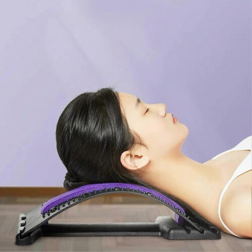 Back Stretcher Lumbar Traction Massager Spine Cracker Back Support Multi Level Discomfort Relief 2