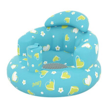 (Blue) Inflatable Seat, Travel Baby Chair, Inflatable Baby Chair, Little Kids Floor Seat, Toddler Support Seat, Built in Air Pump for Sitting Up