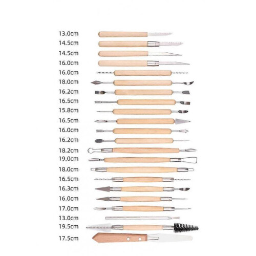 28Pcs Polymer Clay Tools Modeling Clay Sculpting Tools Kits for Pottery Sculpture Wooden Dotting Tools 2