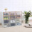 6pcs Plastic Shoe Box Stackable Foldable Shoe Organizer Drawer Storage Case with Flipping Clear Door Ladies Men 2