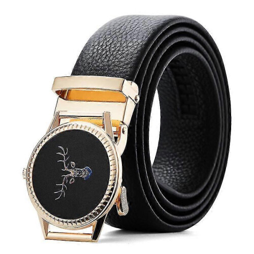 Leather Belt Men's Genuine Head Leather Trouser Belt Moose Personalized Belt