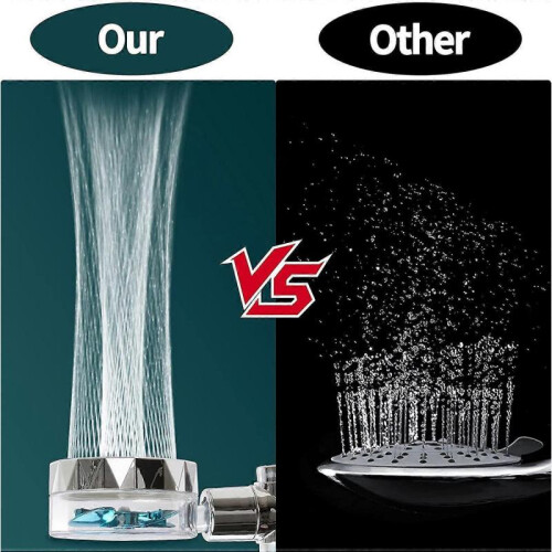 Turbocharged Handheld Shower Head,propeller Driven Shower Heads, high Pressure Water Saving with Pause Button 2