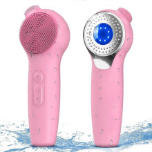 (Pink) Face Wash Scrubber Cleanser Brush, Electric Facial Cleansing Brush for Blackhead Remover Improve Acne, Deep Pore Cleansing