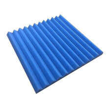 (Fire Retardant, Blue) 12 Pcs Sound-absorbing Cotton Triangular Grooves Sound Insulation Proofing Foam Board