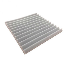 (Fire Retardant, White) 12 Pcs Sound-absorbing Cotton Triangular Grooves Sound Insulation Proofing Foam Board