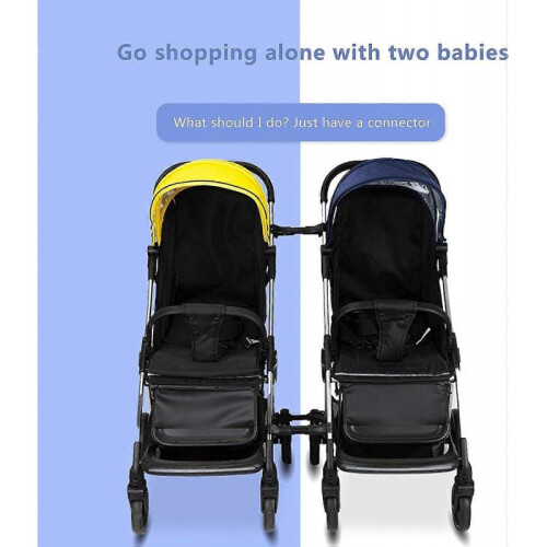 Stroller Connectors, 3pcs Stroller Connectors Safety Durable Turn 2 Strollers into an Instant Tandem Stroller Fits Most Strollers 2