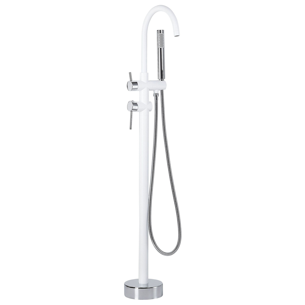 Freestanding Bathtub Faucet TUGELA White/ Silver