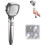 (Silver) 4-Mode Handheld Pressurized Shower Head with Pause Switch, High Pressure Shower Head, Adjustable Shower Nozzle Filter for Bathroom 1